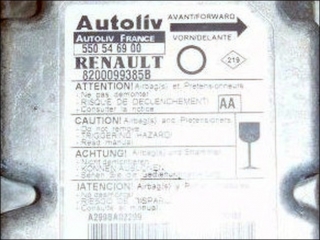 Air Bag control unit 8200-099-385-B Autoliv 550-54-69-00 AA Renault Twingo