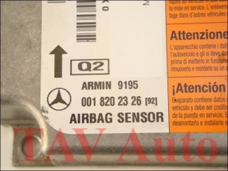 Airbag Steuergeraet Sensor A 0018202326 [92] Temic Armin 9195 Q2 Mercedes E-Klasse W210