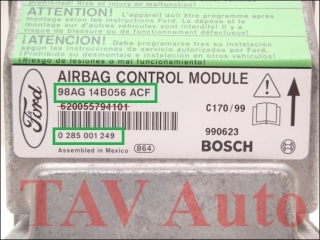 Airbag control module Ford 98AG14B056ACF Bosch 0-285-001-249 C170-99 1100112
