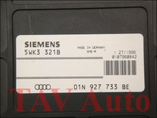 Automatic transmission control unit Audi A6 01N-927-733-BE Siemens 5WK3-321B