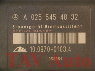 BAS Steuergeraet Bremsassistent Mercedes A 0255454832 Ate 10.0970-0103.4 353851