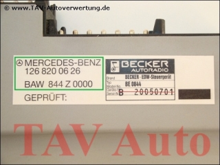 Becker EDW Control unit Mercedes A 126-820-06-26 BAW-844-Z-0000 BE-0844