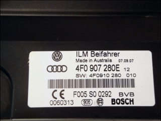 Bordnetzsteuergeraet ILM Beifahrer Audi Q7 4F0907280E 4F0910280