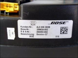 Bose Subwoofer bassbox Audi Q7 4L0-035-382-B 289634-002 494082-002