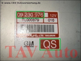 Steuergeraet Automatikgetriebe GM 09230976 QS 6237072 Opel Vectra-B X20XEV