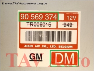 Control unit automatic transmission GM 90-569-374 DM 62-37-017 Opel Vectra-B X20XEV
