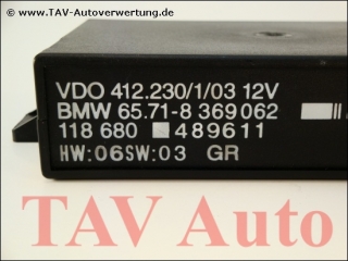 Tempomat Steuergeraet BMW 65.71-8369062 VDO 412.230/1/03 118680 HW:06 SW:03 GR