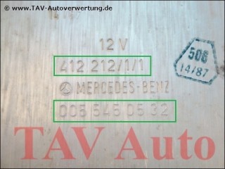 Tempomat Steuergeraet Mercedes-Benz A 0055450532 A 0055450732 VDO 412.212/1/1 519201/1/01