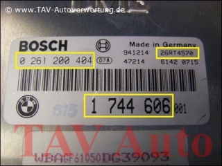 Motor-Steuergeraet DME Bosch 0261200404 BMW 1703732 1744606 1427523