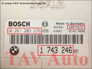 Motor-Steuergeraet Bosch 0261203276 1743246 26RT4575 BMW E36 316i
