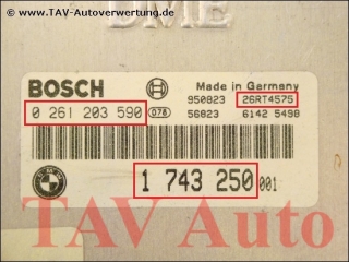 Engine control unit Bosch 0-261-203-590 BMW 1-743-250 26RT4575 12141429766