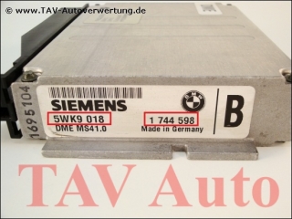 DME Motor-Steuergeraet Siemens 5WK9018 BMW 1744598 1427596 1740493 MS41.0 B