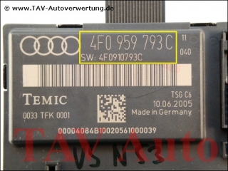 Door control unit F.L. Audi A6 4F0-959-793-C SW 4F0-910-793-C Temic 0033-TFK-0001