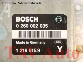 EGS Control unit Bosch 0-260-002-035 BMW 1-216-515.9 Y