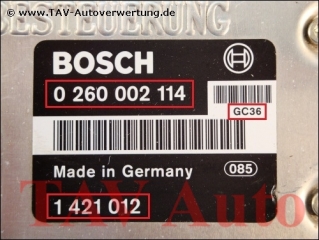 Getriebesteuerung Bosch 0260002114 BMW 1421012 GC36