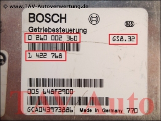 EGS Control unit Bosch 0-260-002-360 BMW 1-422-768 1-422-972 GS-8.32