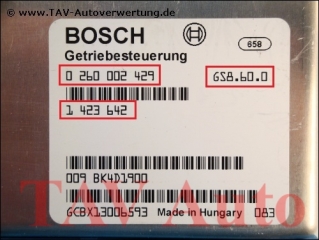 EGS Control unit Bosch 0-260-002-429 BMW 1-423-642 1-423-640 GS-8.60.0