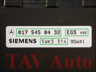 EGS Control unit Mercedes-Benz A 017-545-04-32 K02 Siemens 5WK3-314