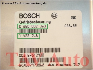 EGS Steuergeraet Bosch 0260002360 BMW 1422768 1422784 GS8.32