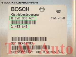 EGS Steuergeraet Bosch 0260002429 BMW 1423642 7504952 GS8.60.0