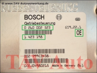 EGS control unit Bosch 0-260-002-523 BMW 1-423-198 GS9.22.1 OE
