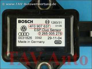 ESP Duo Sensor Audi VW 4F0907637 Bosch 0265005278