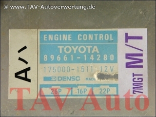 Engine control Toyota 8966114280 Denso 1750001511 7MGT M/T Supra