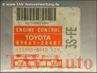Motor-Steuergeraet Toyota 89661-20481 Denso 175000-3740 3S-FE Carina