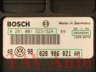 Motor-Steuergeraet Bosch 0281001323/324 028906021AH VW Golf Vento 1.9 TDI 1Z