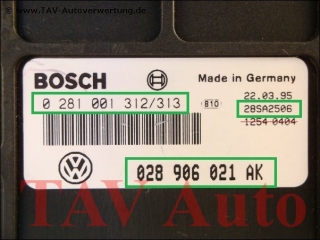 Motor-Steuergeraet Bosch 0281001312/313 028906021AK VW Passat 1.9 TDI 1Z -WFS-