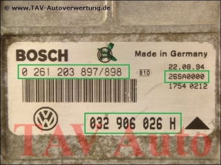 Motor-Steuergeraet Bosch 0261203897/898 032906026H VW Polo 1.6 AEA