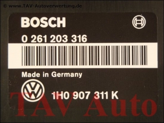 Motor-Steuergeraet Bosch 0261203316 1H0907311K 26SA2760 VW Golf Vento AAM