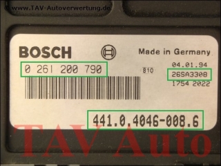 Motor-Steuergeraet 441.0.4046-008.6 Bosch 0261200790 26SA3308 Skoda Favorit 1.3