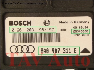 Motor-Steuergeraet Bosch 0261203196/197 8A0907311E Audi 80 2.0 ABT