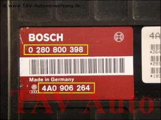 Motor-Steuergeraet Bosch 0280800398 4A0906264 Audi 80 100 A6 Coupe 2.3 AAR NG