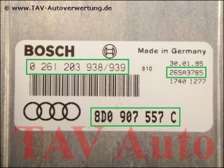 Motor-Steuergeraet Bosch 0261203938/939 8D0907557C 26SA3785 Audi A4 1.8 ADR