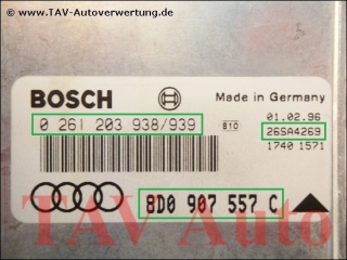 Motor-Steuergeraet Bosch 0261203938/939 8D0907557C 26SA4269 Audi A4 1.8 ADR