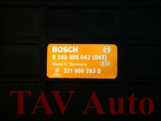 Motor-Steuergeraet Audi VW 321906263B Bosch 0280800042(043)
