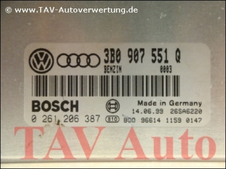Motor-Steuergeraet Audi VW 3B0907551Q Bosch 0261206387