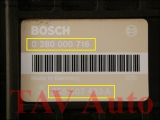 Motor-Steuergeraet Bosch 0280000716 Audi VW 855907403A 28RT7078