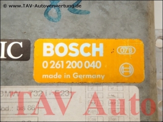Engine control unit Bosch 0-261-200-040 Motronic BMW E23 732i 733i