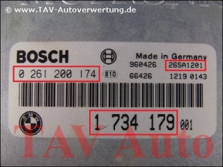 Engine control unit Bosch 0-261-200-174 1-734-179 26SA1201 BMW E30 316i 1.6L