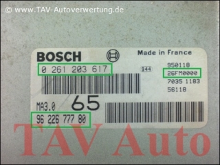 Motor-Steuergeraet Bosch 0261203617 Citroen Peugeot 9622677780 26FM0000