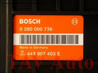 Motor-Steuergeraet Bosch 0280000736 443907403E 28RT7517 VW Passat Seat Toledo 1.6 1F
