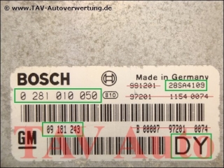 Engine control unit Bosch 0-281-010-050 GM 09-181-243 DY 28SA4109 Opel Astra-G