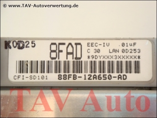 Motor-Steuergeraet Ford 88FB-12A650-AD 8FAD CFI-SD101 EEC-IV 6203692