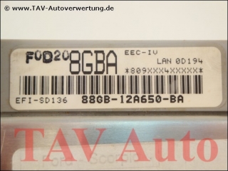 Motor-Steuergeraet Ford 88GB-12A650-BA 8GBA EFI-SD136 EEC-IV 6190204