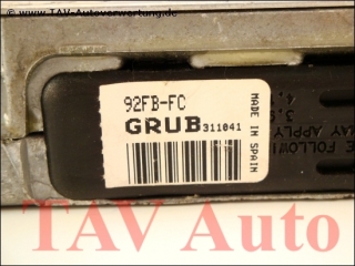 Motor-Steuergeraet Ford 92FB-12A650-FC GRUB CSD-201 EEC-IV 7107932