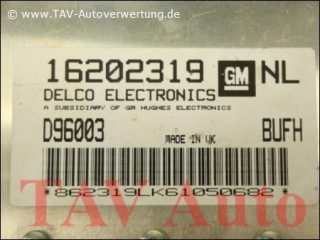 Engine control unit GM 16-202-319 NL D96003 BUFH Opel Vectra-B X16XEL