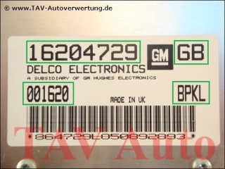 Engine control unit GM 16-204-729 GB 001620 BPKL Opel Astra-F X16SZ